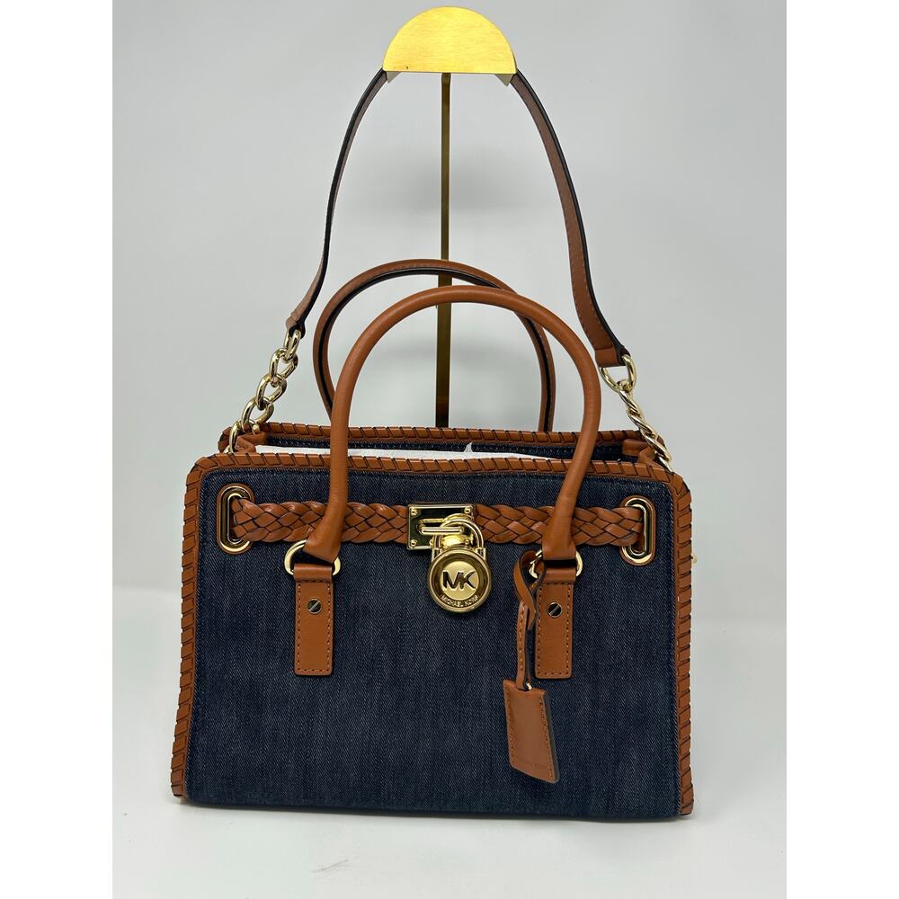 Michael Kors Hamilton Whipped Stitched Denim Tote